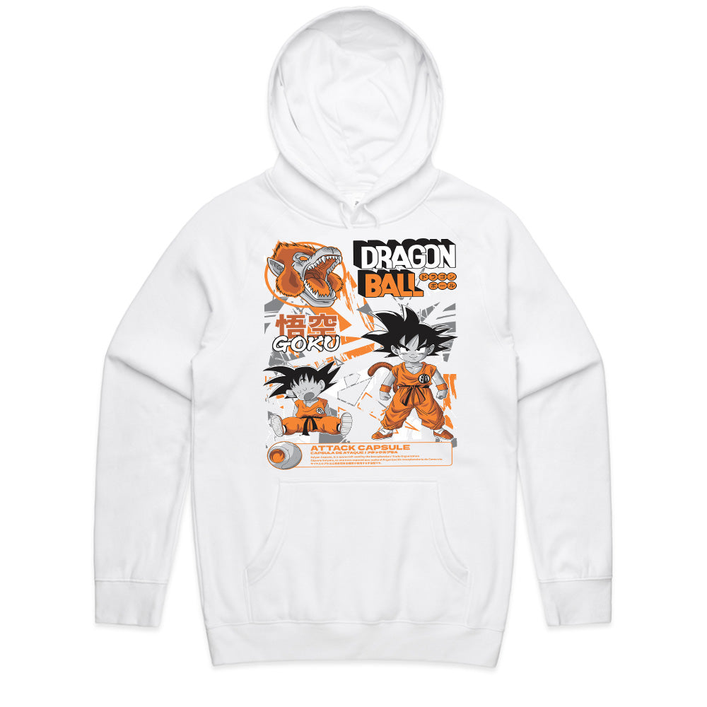 Young Goku & Great Ape Form T-Shirt – Classic Dragon Ball Retro Design