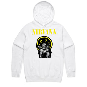 Nirvana Classic Band T-Shirt – Smiley Face & Iconic Trio Design