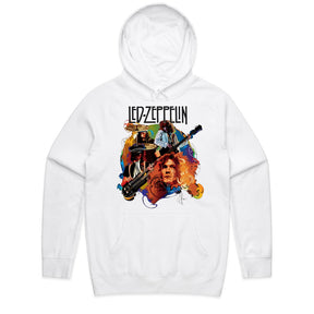 Led Zeppelin Classic Rock T-Shirt – Colorful Vintage Band Portrait Design