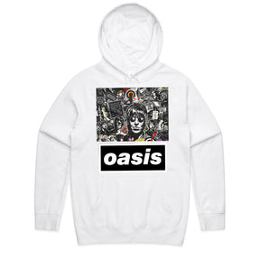 Oasis Psychedelic Collage T-Shirt – Britpop Legends Tribute