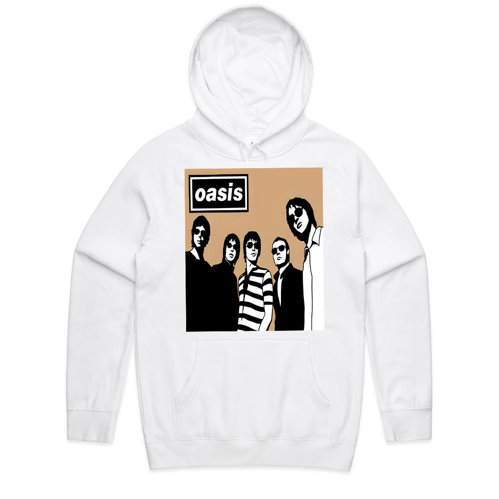 Oasis Retro Band Silhouette T-Shirt – Britpop Legends Tribute