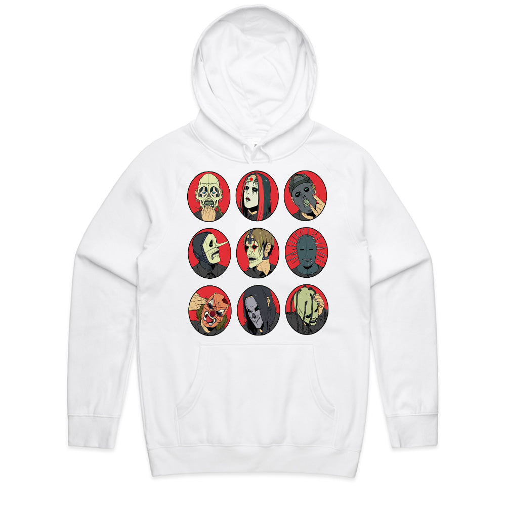 Slipknot Anime-Inspired Masked Members T-Shirt – Unique Art Style