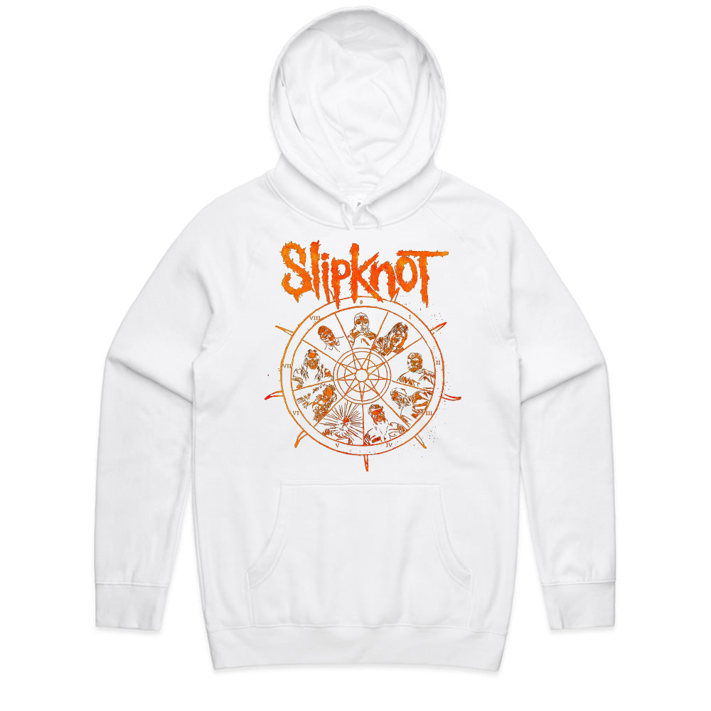 Slipknot Band Members Pentagram Wheel Graphic T-Shirt