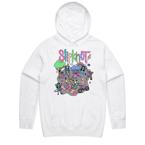 Slipknot Playful Cartoon Parody T-Shirt – Dark Humor Meets Heavy Metal