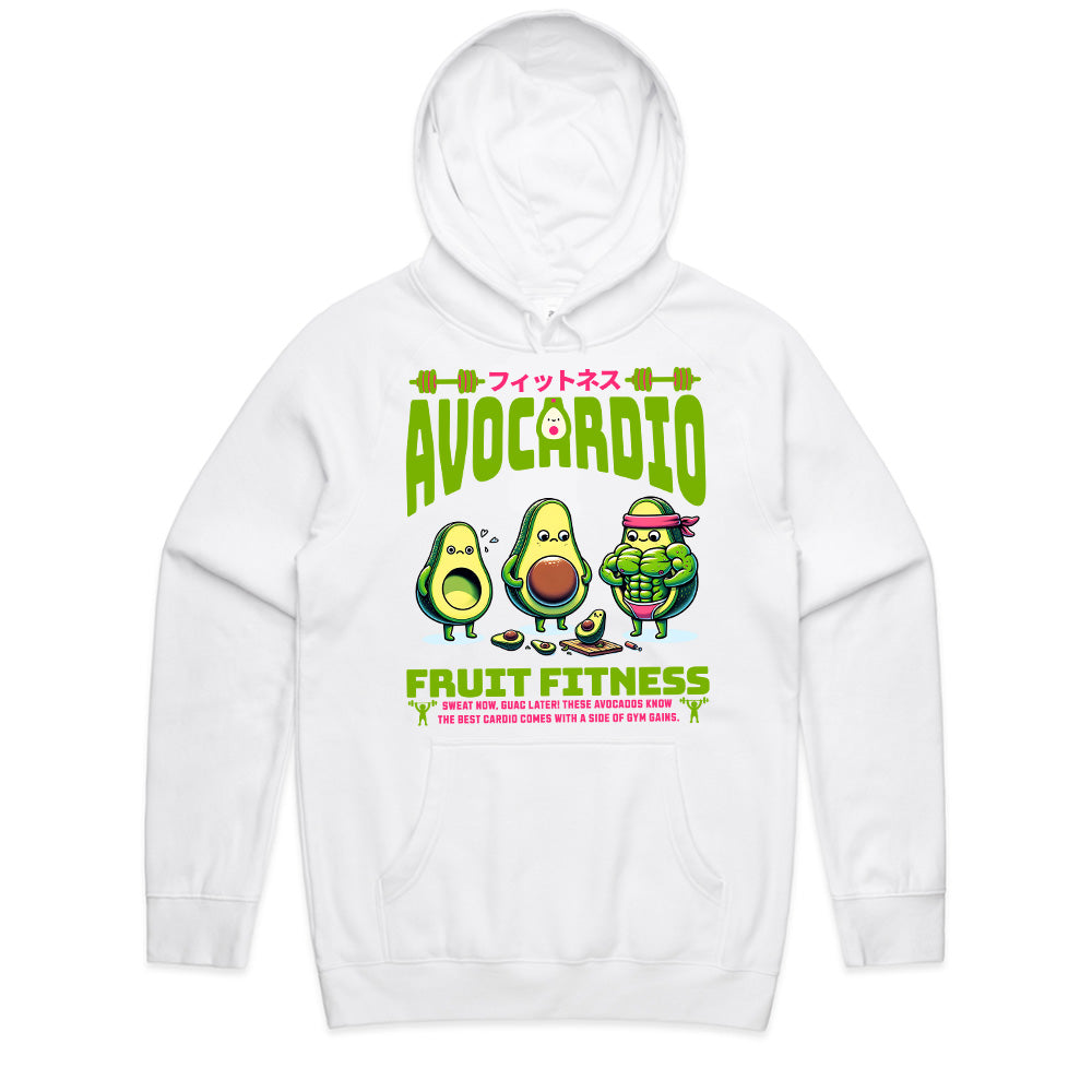 "Avocardio Fruit Fitness" Funny Gym T-Shirt – Sweat Now, Guac Later!