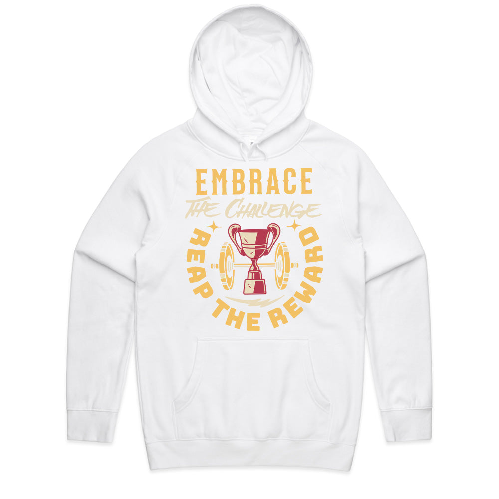 "Embrace the Challenge, Reap the Reward" Gym T-Shirt – Motivation for Champions