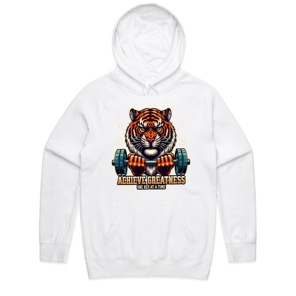 "Achieve Greatness" Tiger Gym T-Shirt – Fierce Motivation for Fitness Warriors