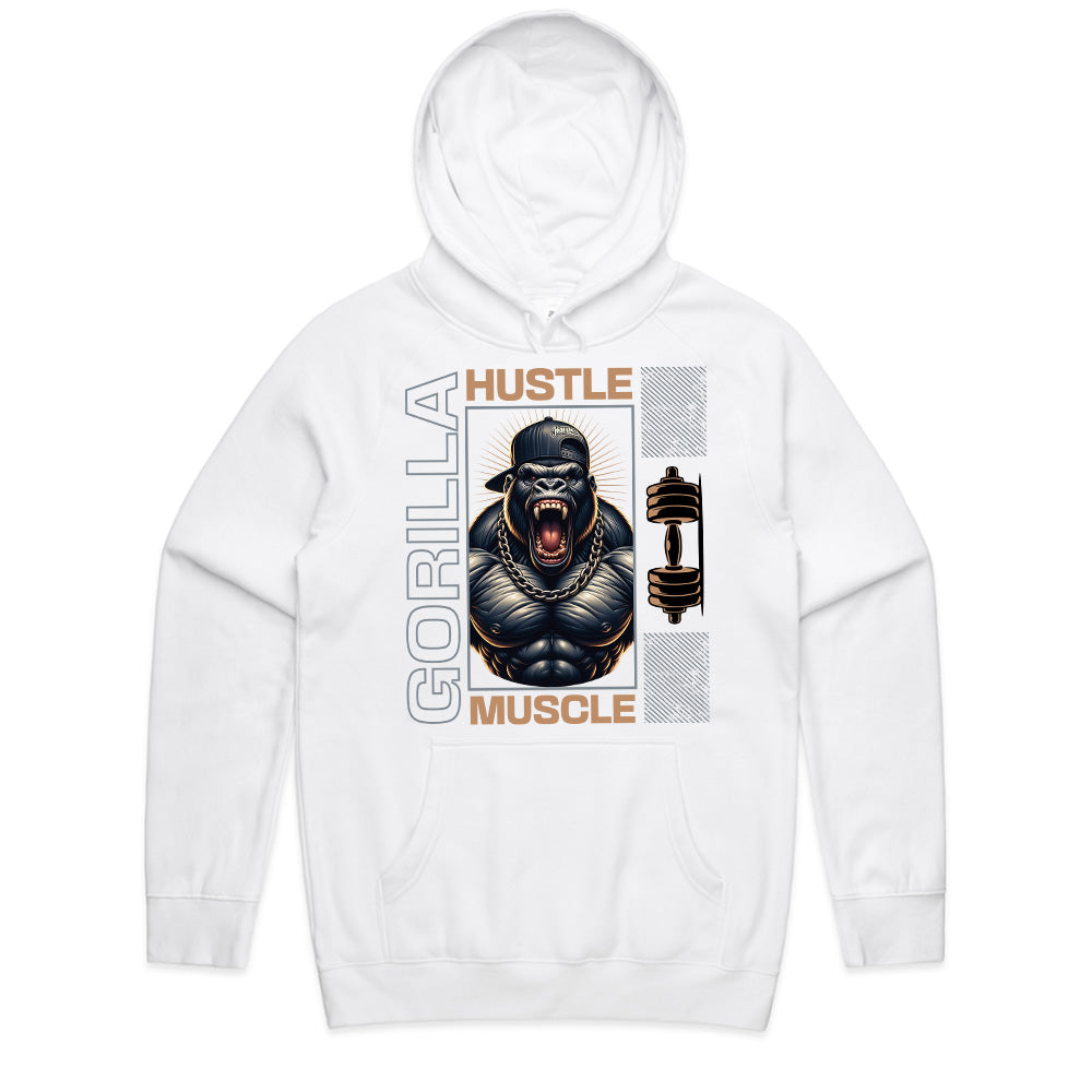 "Gorilla Hustle Muscle" Gym T-Shirt – Power, Strength & Grind