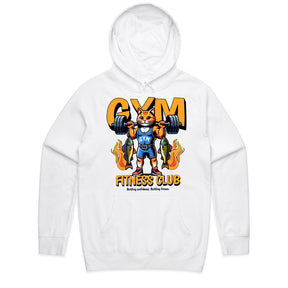 "Gym Fitness Club" Power Cat Weightlifting T-Shirt – Bold & Motivational