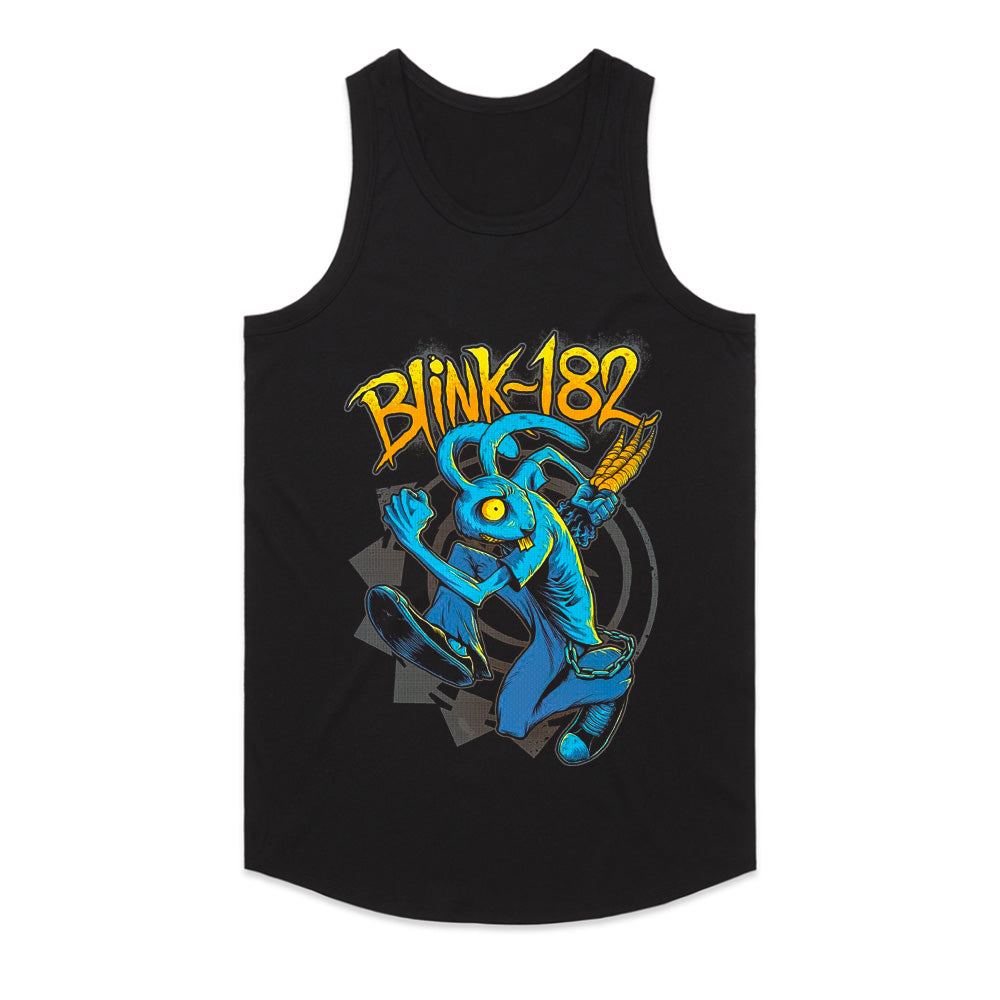 Blink-182 Crazy Blue Bunny T-Shirt – Punk Rock Cartoon Style