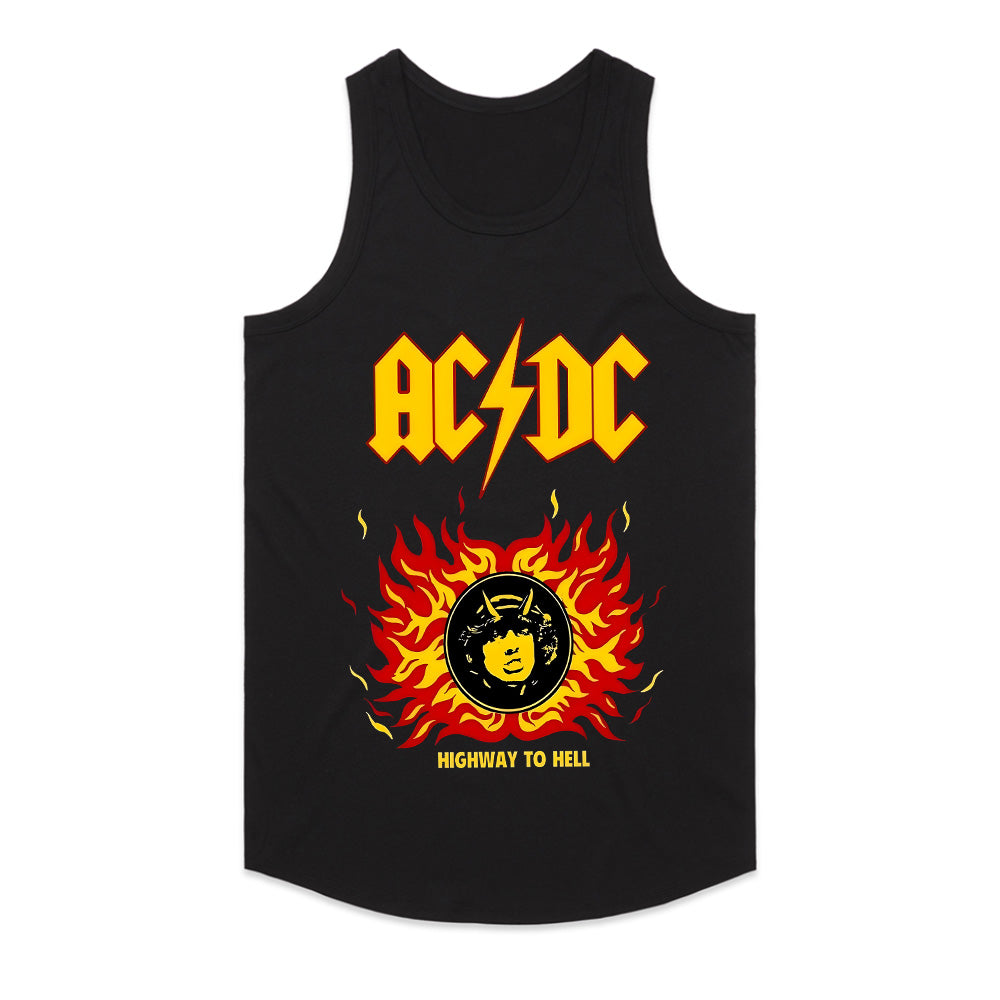 AC/DC "Highway to Hell" Fiery Tribute Graphic T-Shirt