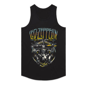 Led Zeppelin Rock & Roll Airship T-Shirt – Iconic Zeppelin & Guitar Design