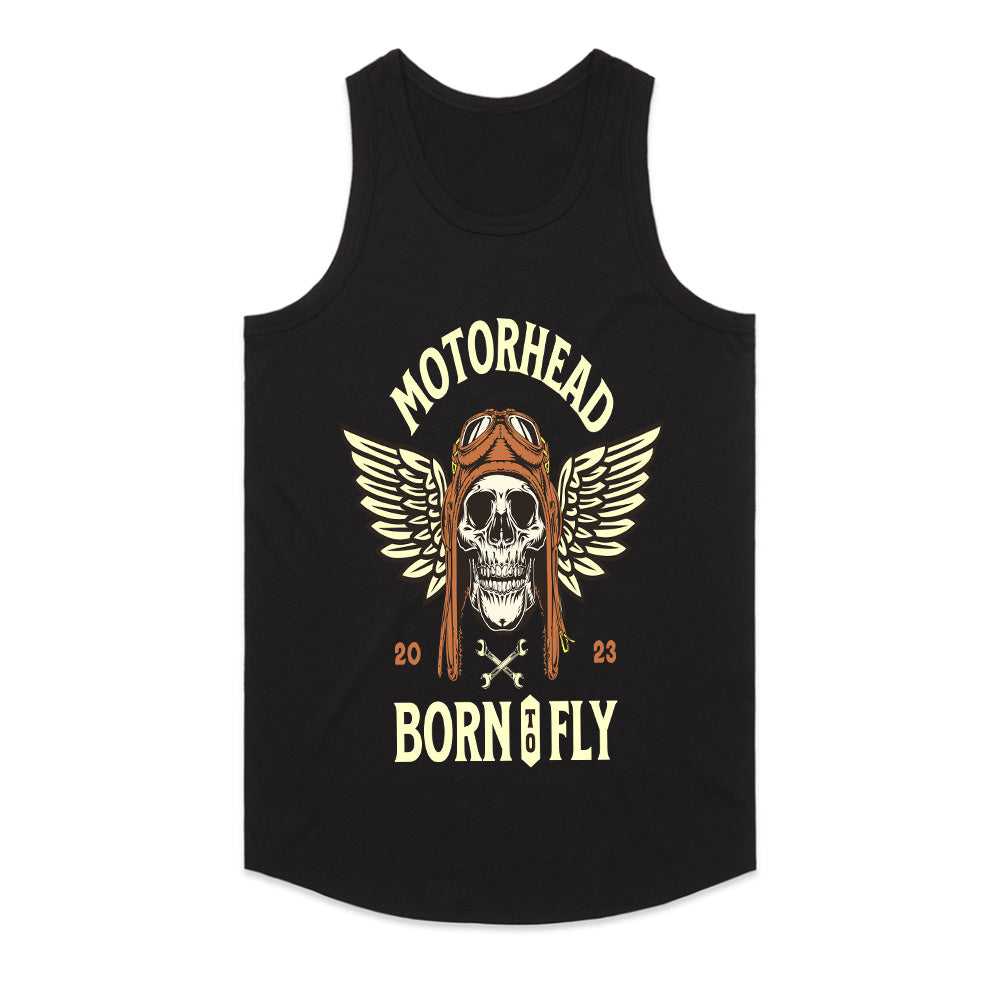 Motorhead – Born to Fly Vintage Aviator Skull T-Shirt
