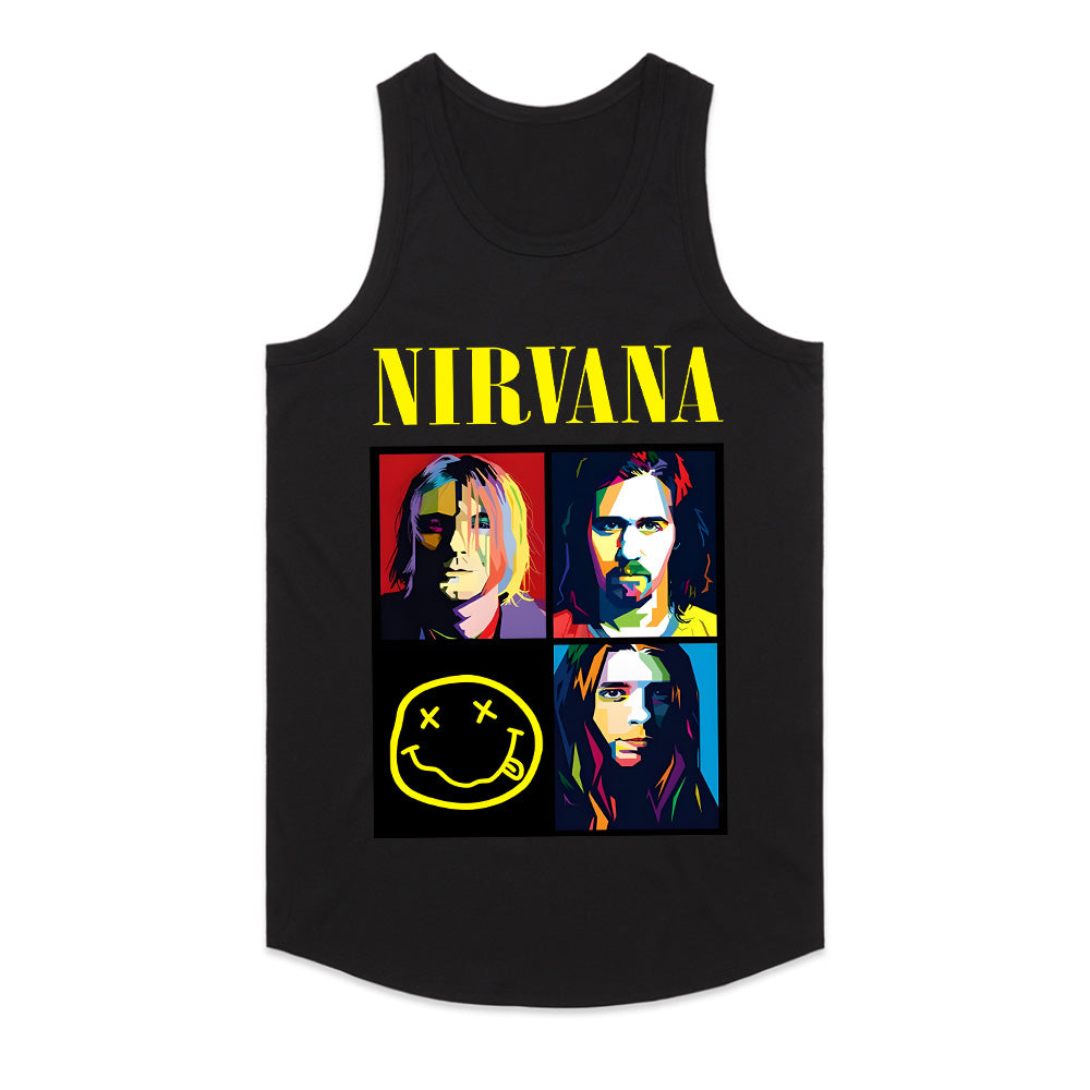 Nirvana Pop Art Tribute T-Shirt – Colorful Grunge Rock Design