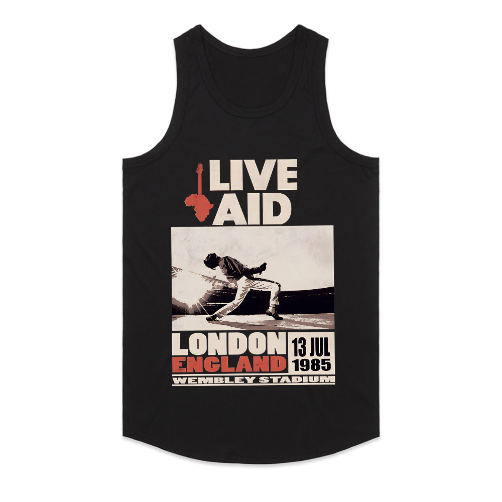 Live Aid 1985 Queen T-Shirt – Iconic Freddie Mercury Wembley Performance