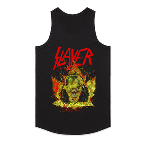 Slayer-Inspired "Burning Skull" Heavy Metal Graphic T-Shirt