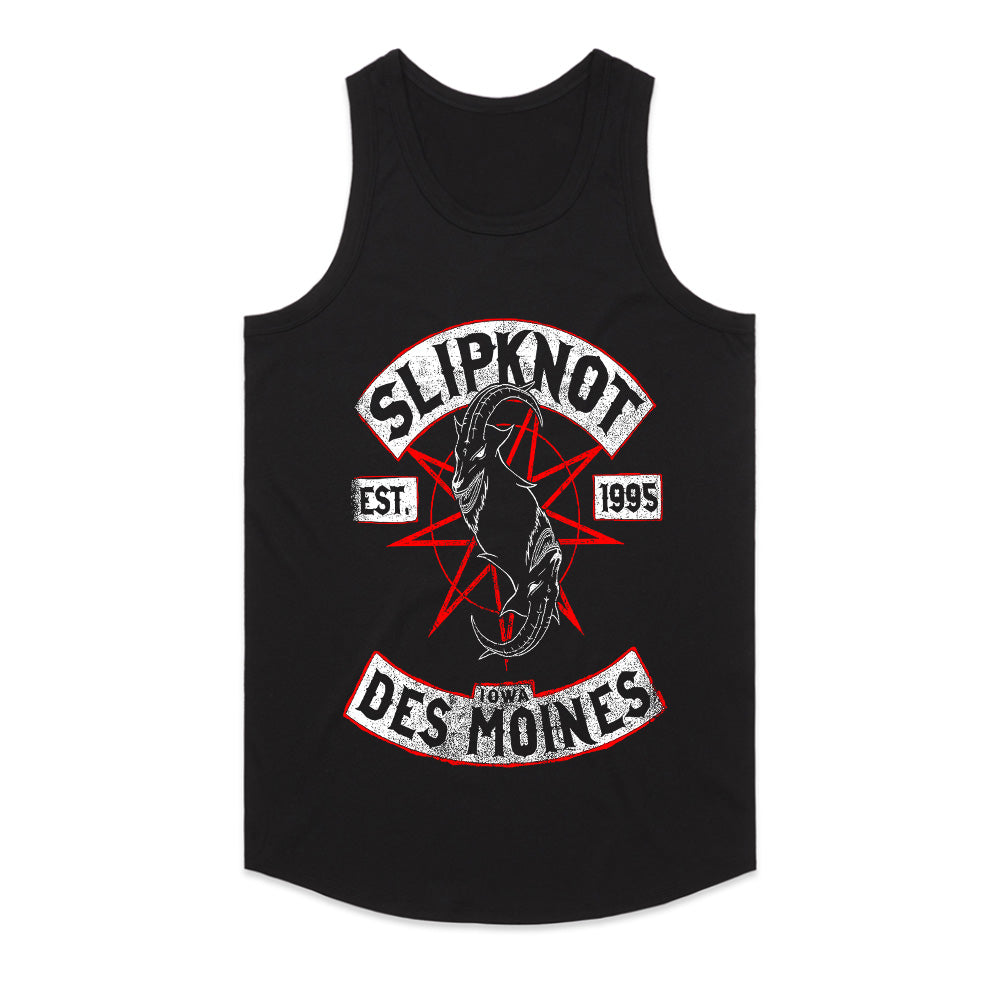 Slipknot "Des Moines, Iowa" Goat Pentagram Heavy Metal T-Shirt