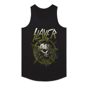 Slayer Skull Warfare T-Shirt – Brutal Metal Battle Design