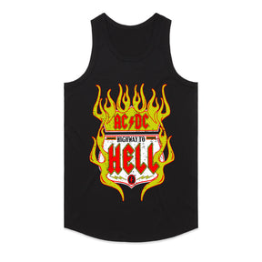 AC/DC "Highway to Hell" Flaming Road Sign T-Shirt – Classic Rock Inferno