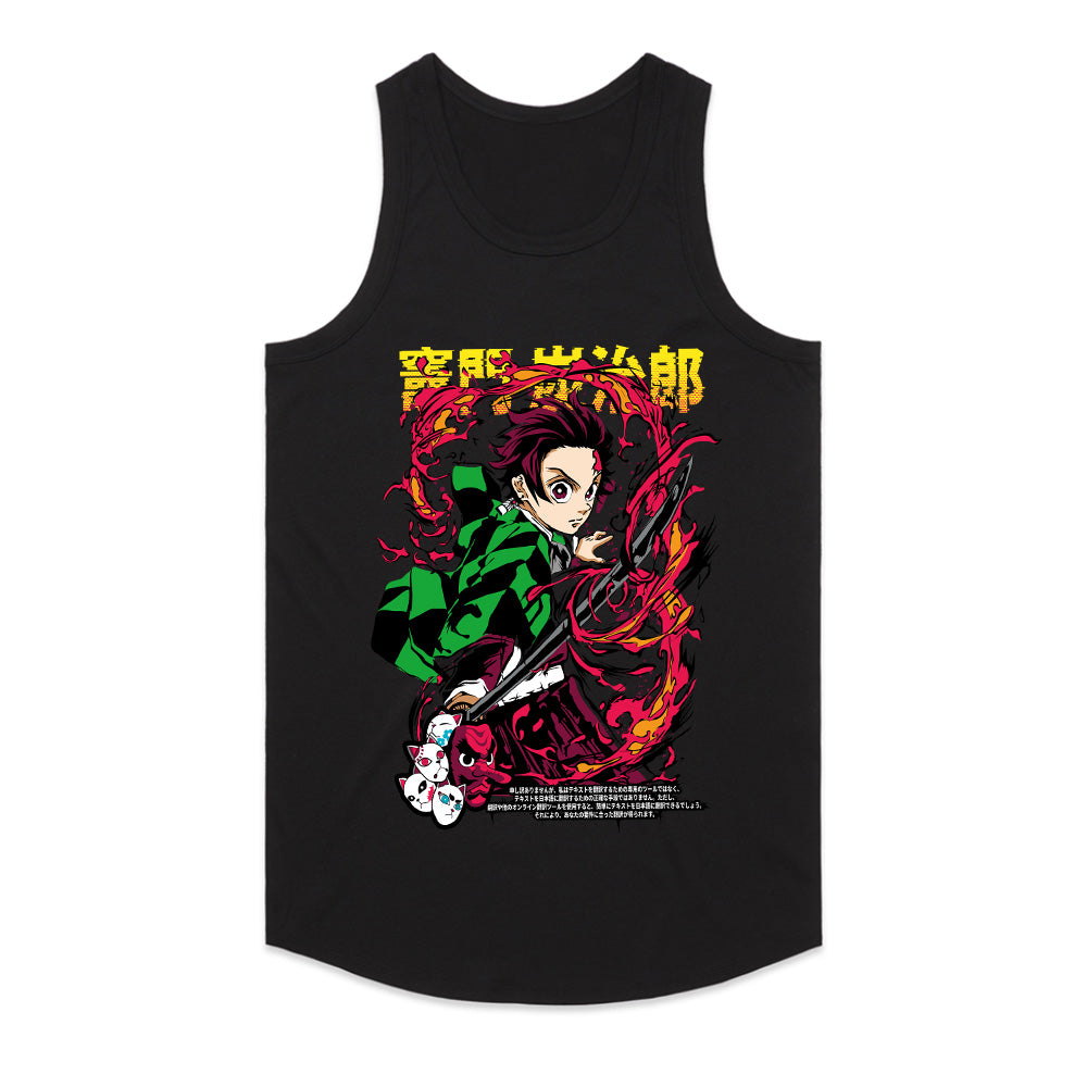 Tanjiro Kamado "Flame Breathing" T-Shirt – Demon Slayer Anime Battle Tee