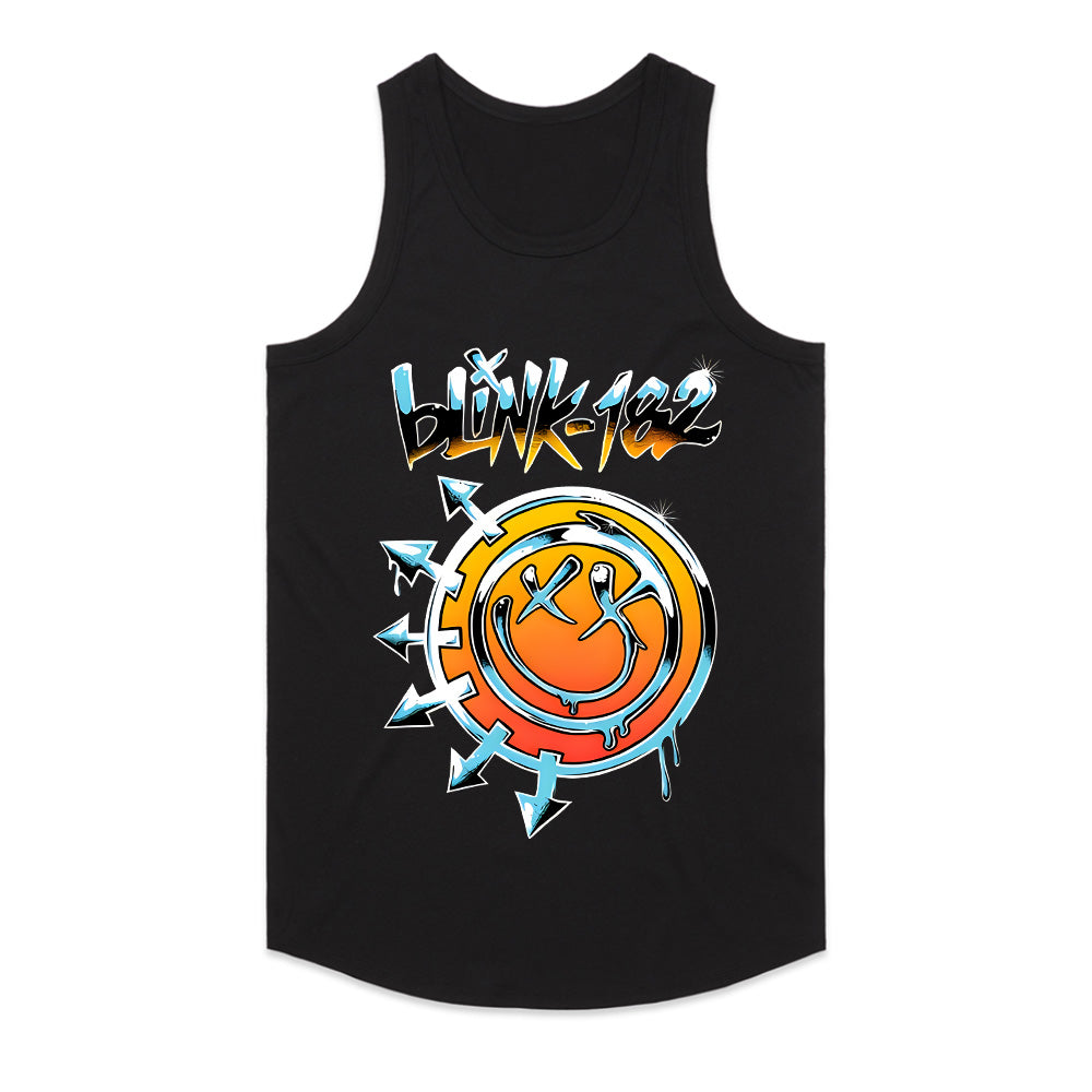 Blink-182 Retro Graffiti Style T-Shirt – Vibrant Logo Design