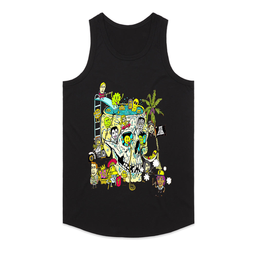 Fall Out Boy "So Much (For) Stardust" Doodle Skull Graphic T-Shirt