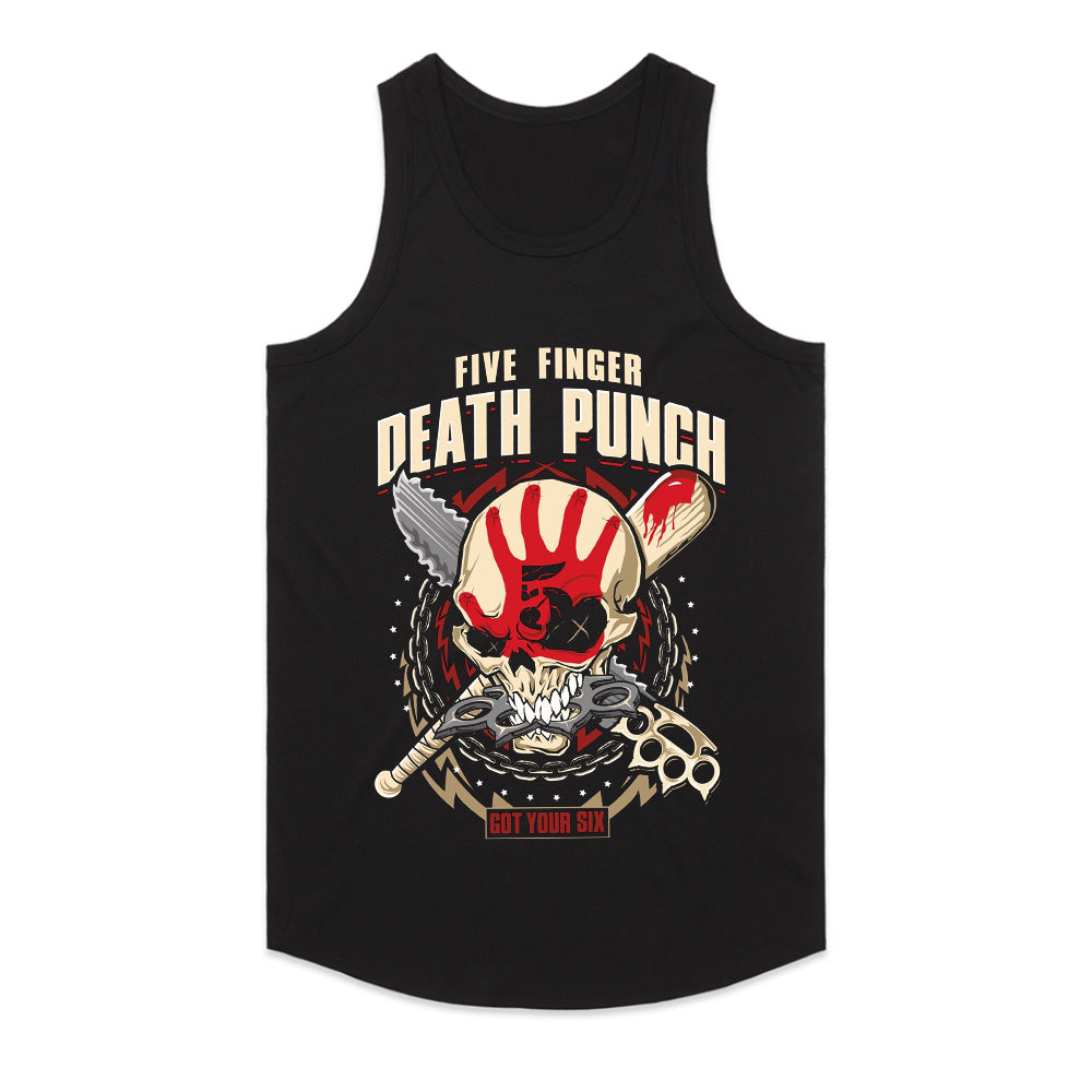 Five Finger Death Punch "Got Your Six" Skull Graphic T-Shirt – Heavy Metal Band Tee