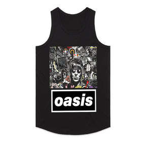 Oasis Psychedelic Collage T-Shirt – Britpop Legends Tribute