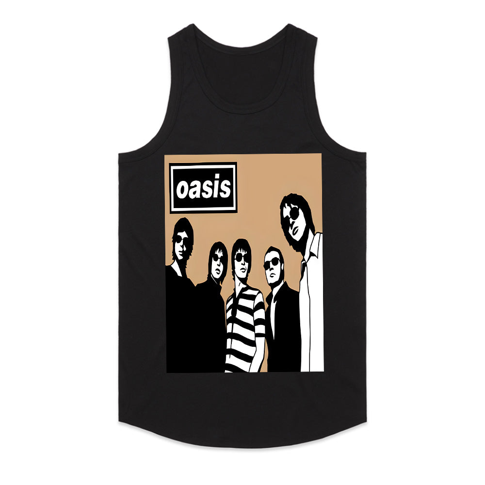 Oasis Retro Band Silhouette T-Shirt – Britpop Legends Tribute