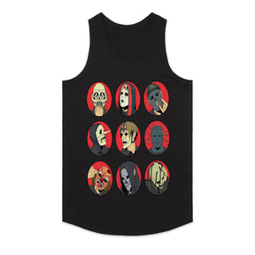 Slipknot Anime-Inspired Masked Members T-Shirt – Unique Art Style