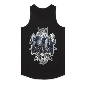 Slipknot Monochrome Band Group T-Shirt – Dark Metal Legacy
