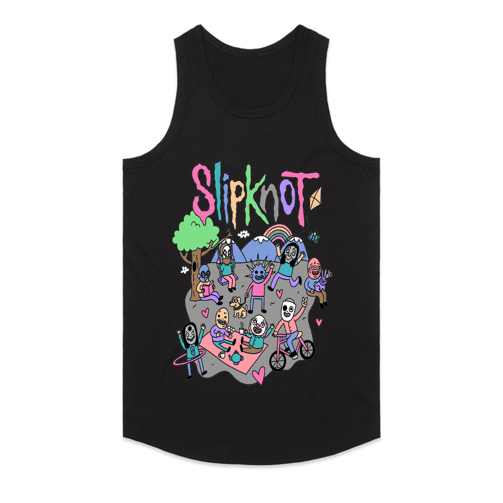 Slipknot Playful Cartoon Parody T-Shirt – Dark Humor Meets Heavy Metal
