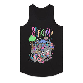 Slipknot Playful Cartoon Parody T-Shirt – Dark Humor Meets Heavy Metal
