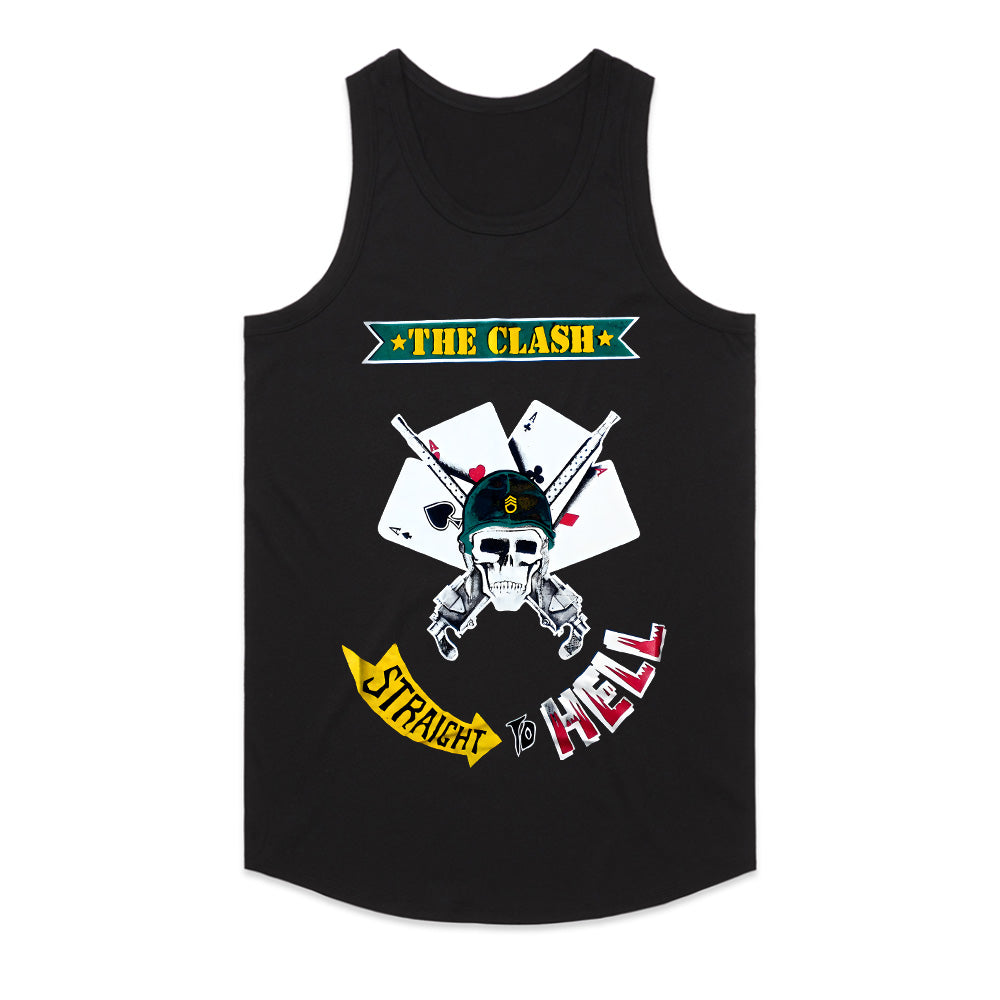 The Clash "Straight to Hell" Skull & Cards Punk Rock T-Shirt