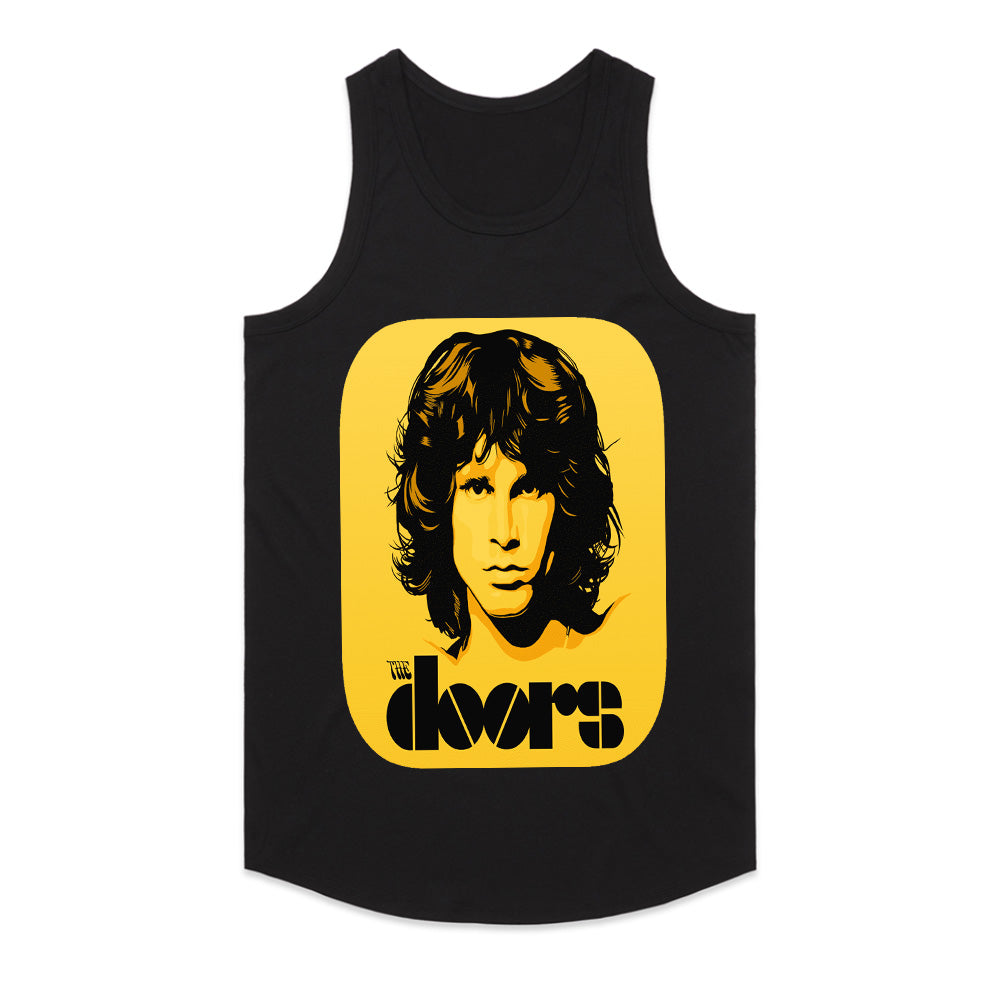The Doors Retro Jim Morrison Black & Yellow T-Shirt – Vintage Rock Style