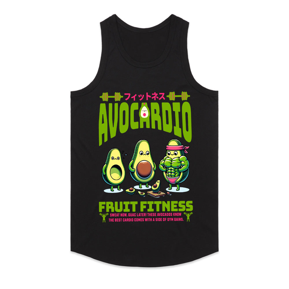 "Avocardio Fruit Fitness" Funny Gym T-Shirt – Sweat Now, Guac Later!