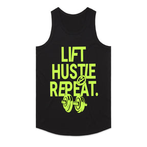 "Lift, Hustle, Repeat" Motivational Gym T-Shirt – No Days Off
