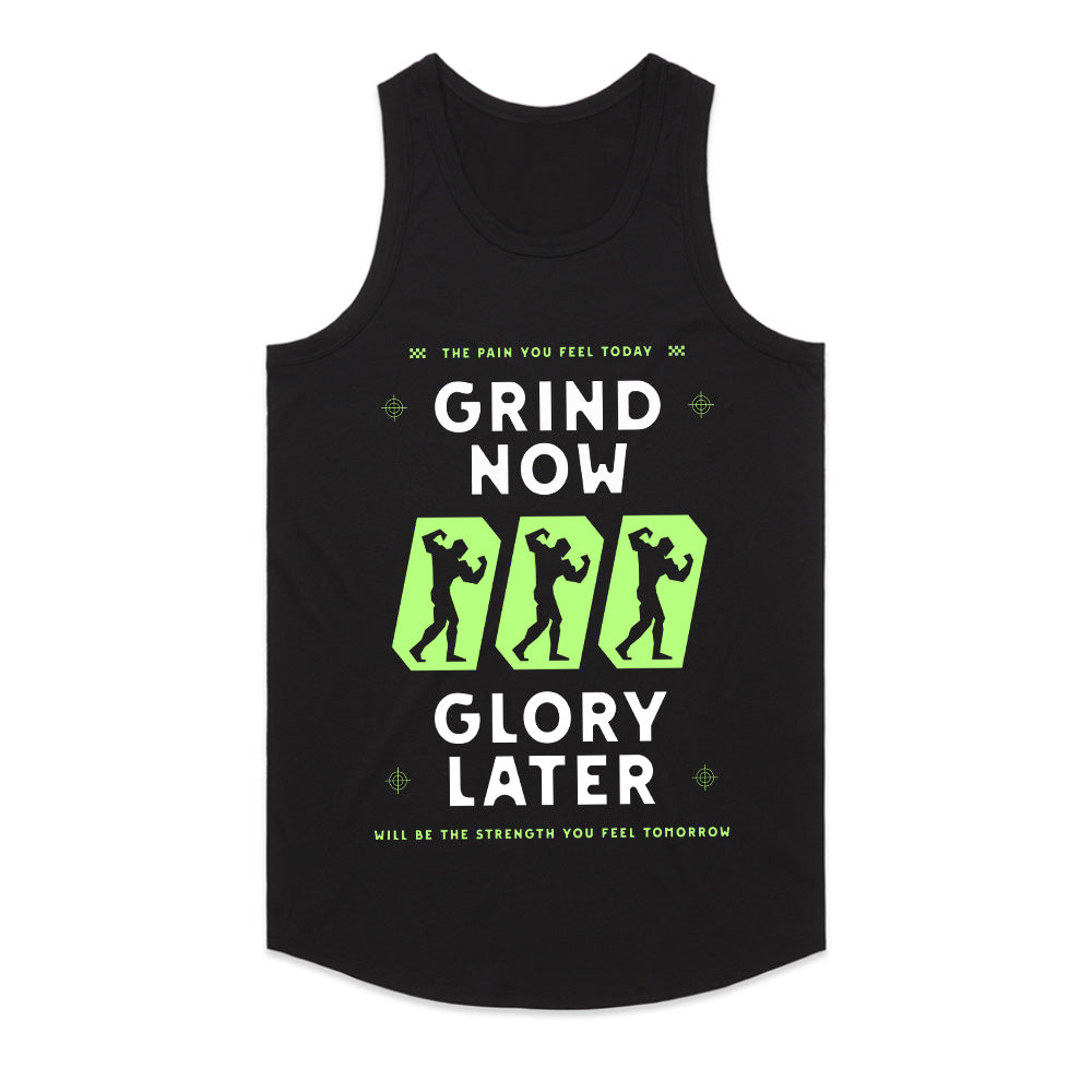 "Grind Now, Glory Later" Motivational Gym T-Shirt – Push Harder, Achieve More