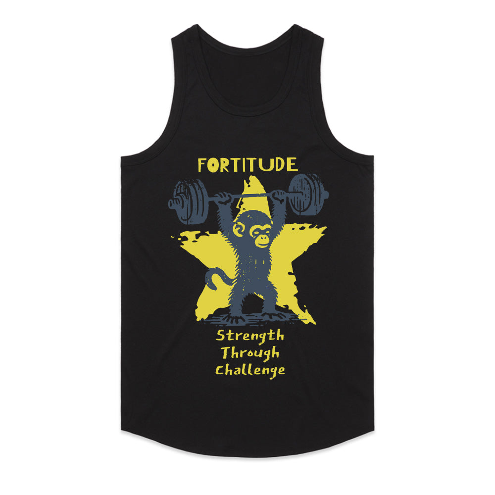 "Fortitude" Gym T-Shirt – Strength Through Challenge Motivational Workout Tee