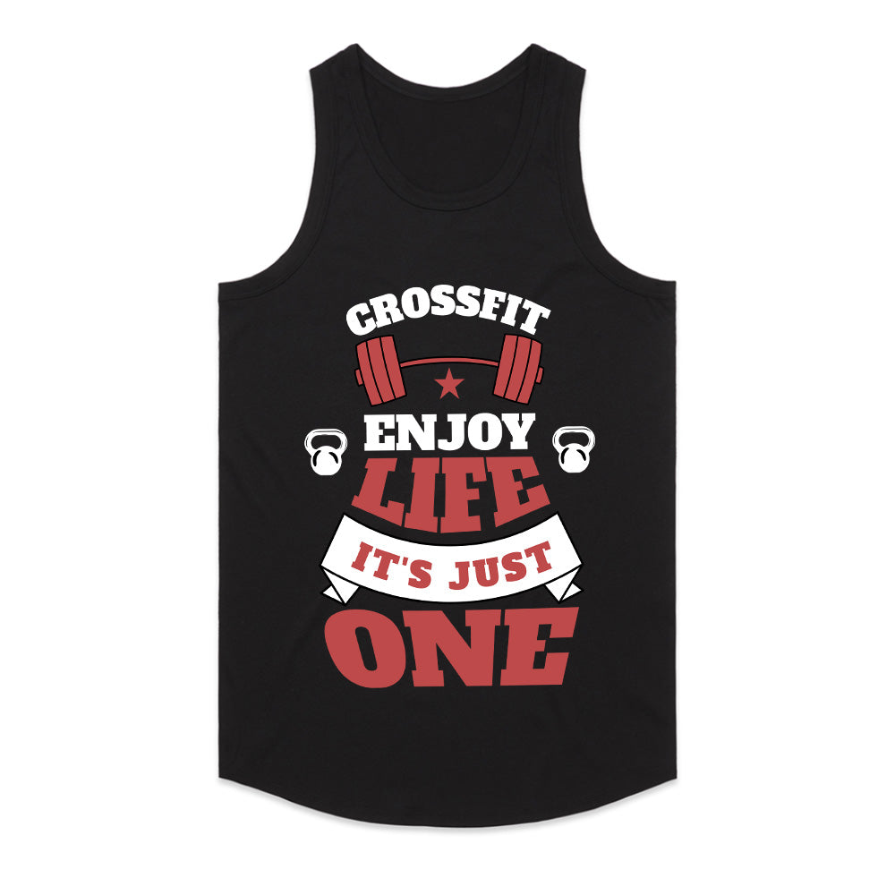 "CrossFit – Enjoy Life, It's Just One" Motivational Workout T-Shirt