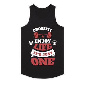 "CrossFit – Enjoy Life, It's Just One" Motivational Workout T-Shirt