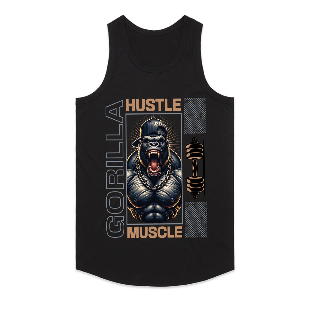 "Gorilla Hustle Muscle" Gym T-Shirt – Power, Strength & Grind