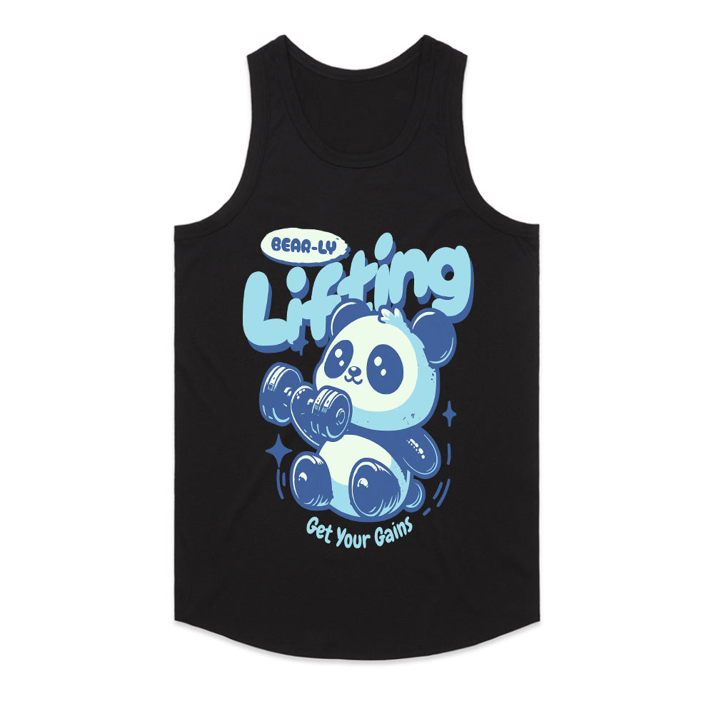 "Bear-ly Lifting" Cute Panda Gym T-Shirt – Get Your Gains!