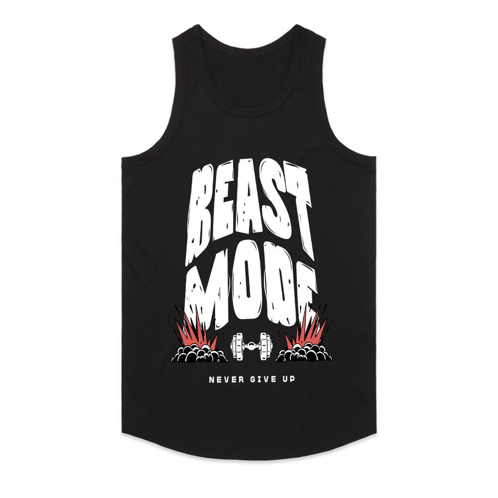 "Beast Mode - Never Give Up" Motivational Gym T-Shirt