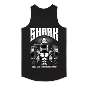 "Shark Mode" Gym T-Shirt – Never Stop Swimming, Dream Body