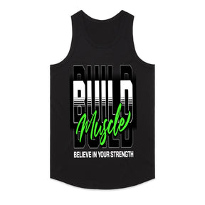 "Build Muscle" Motivational Gym T-Shirt – Believe in Your Strength