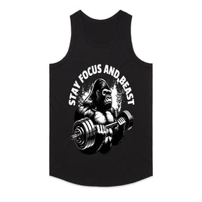 "Stay Focus and Beast" Gorilla Gym T-Shirt – Hardcore Fitness & Bodybuilding Tee