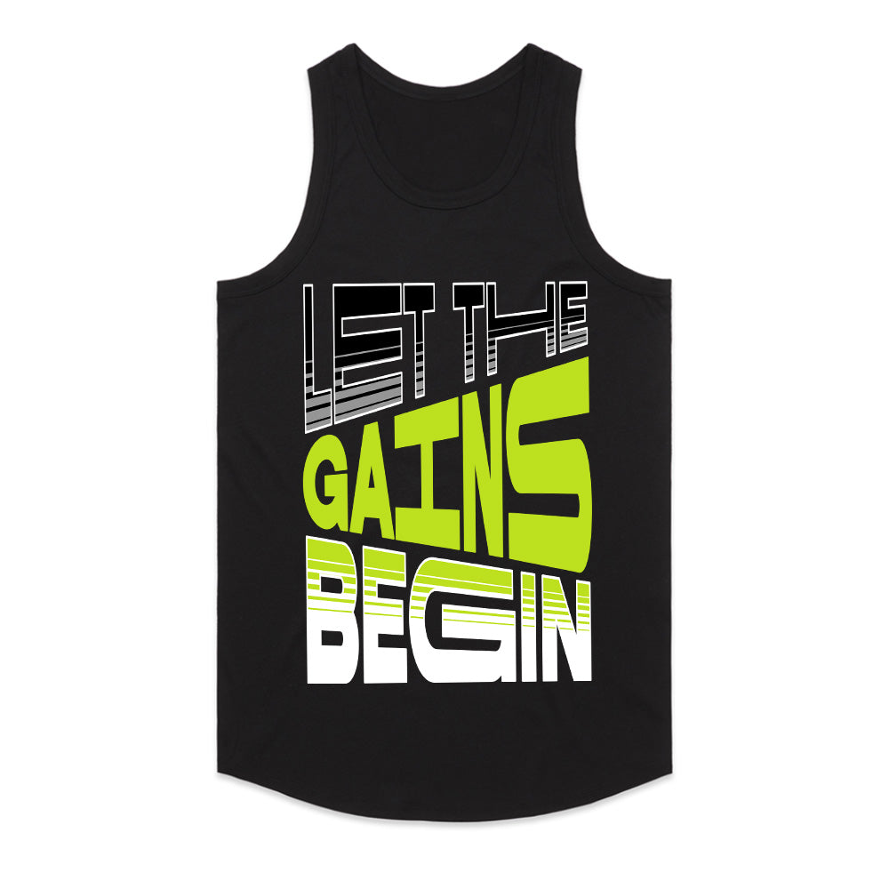 "Let the Gains Begin" Motivational Gym T-Shirt – Stylish Fitness Tee