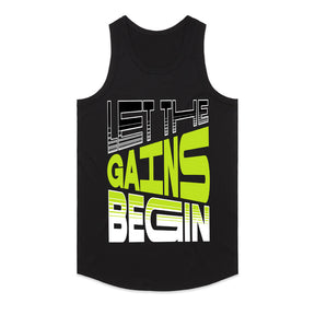"Let the Gains Begin" Motivational Gym T-Shirt – Stylish Fitness Tee