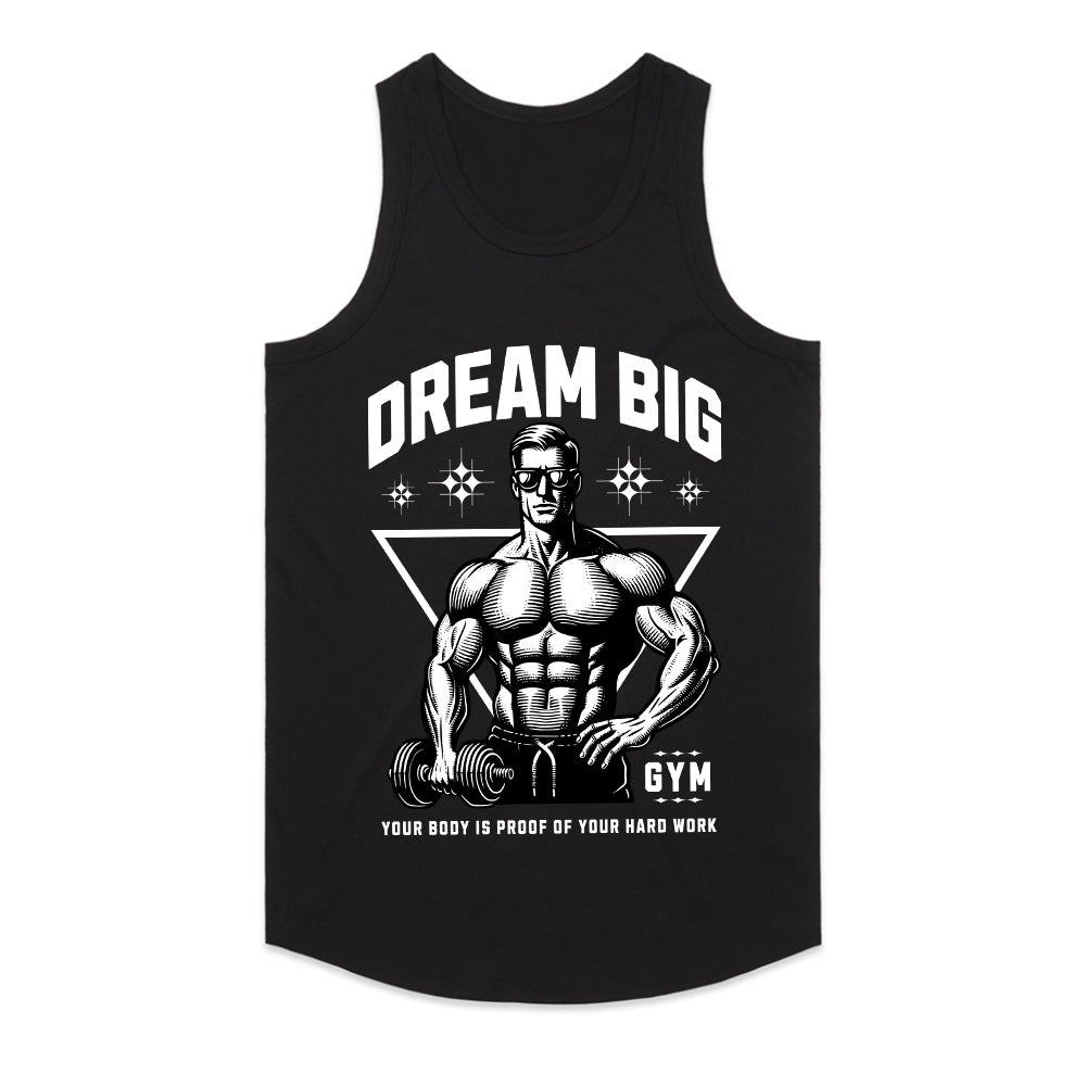 Dream Big – Bodybuilding & Fitness Motivational Black T-Shirt